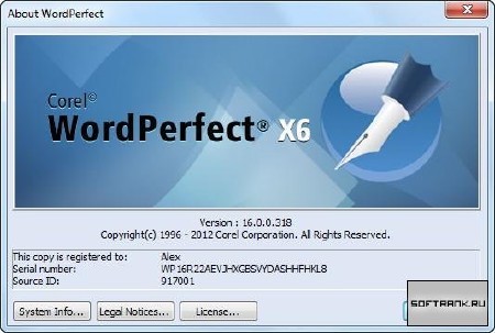 Corel WordPerfect Office X6 16.0.0.427 SP2