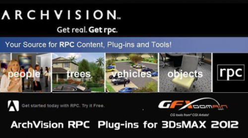 Archvision RPC Plugins 3.18.1.0 for 3DS Max 2012 64bit + Models