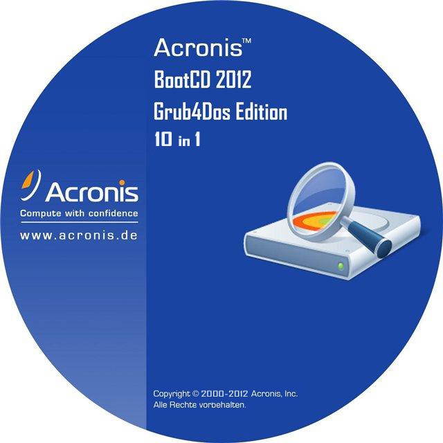 Acronis BootCD 2012 Grub4Dos Edition v.3 (10/3/2012) 10 in 1