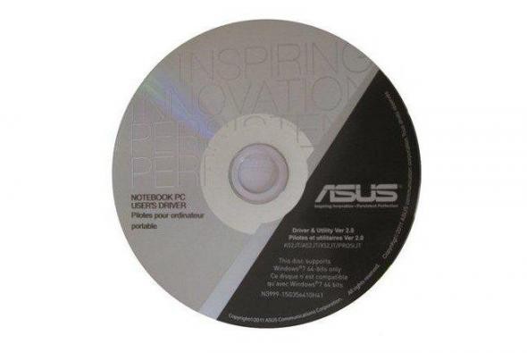 Asus K52JT, A52JT, X52JT, PRO51JT-оригинальный диск для Windows 7 Driver&Utility v2.0 RUS