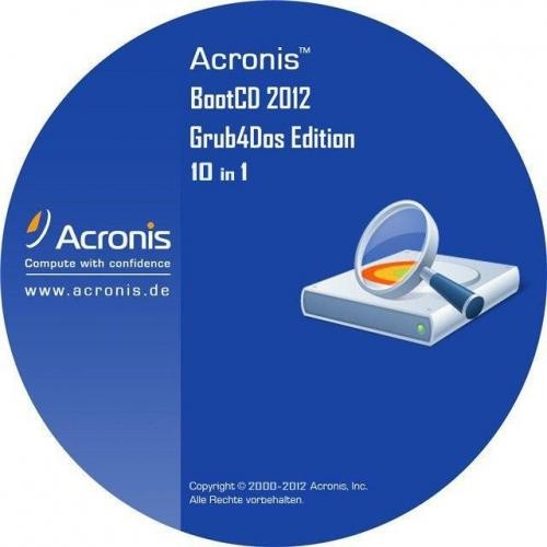 Acronis BootCD 2012 Grub4Dos Edition 10 in 1 v.3 (10.2012/RUS)