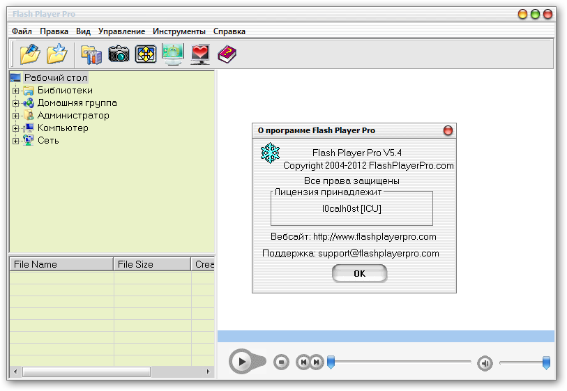Flash Player Pro 5.4 + Rus