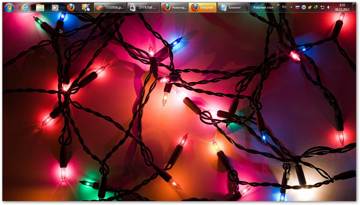 Новогодние темы для Windows 7 2013