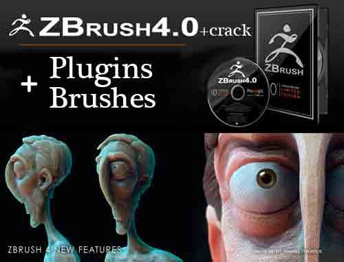 ZBrush 4.0 Win/Mac +Crack, Plugins, Brushes