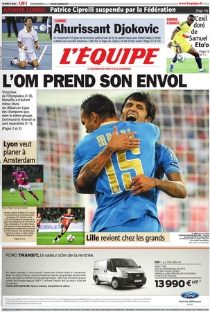 L'EQUIPE (14 Septembre 2011) 