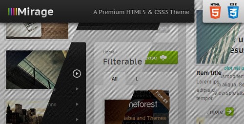 ThemeForest - Mirage - Premium HTML & CSS Theme - RIP
