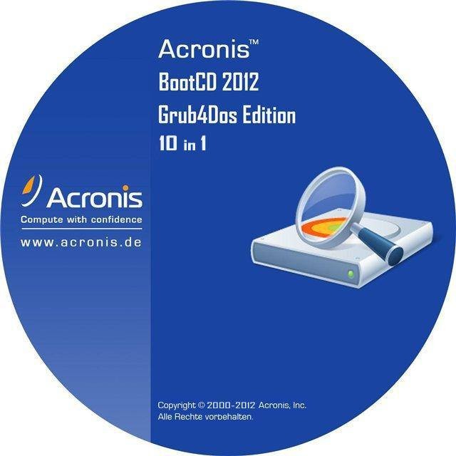 Acronis BootCD 2012 Grub4Dos Edition v.4 (10/19/2012) 10 in 1