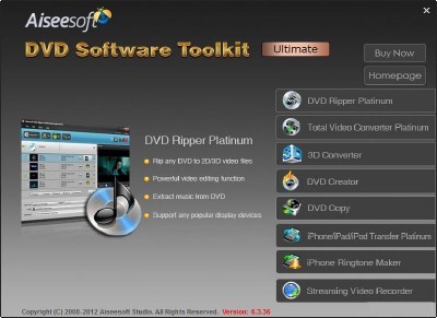 Aiseesoft DVD Software Toolkit Ultimate v.6.3.3