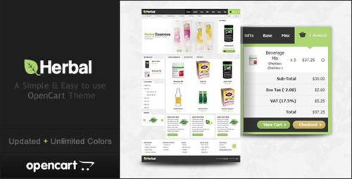 ThemeForest - Herbal Theme updated 17.03.2012 for OpenCart 1.5.2.1