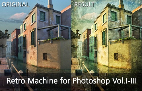 Retro Machine Vol.I-III for Photoshop