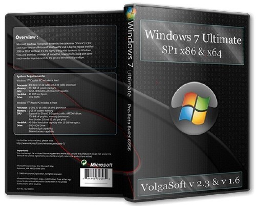 Windows 7 Ultimate SP1 х86-x64 VolgaSoft v 2.3 - v 1.6 (2012/RUS)